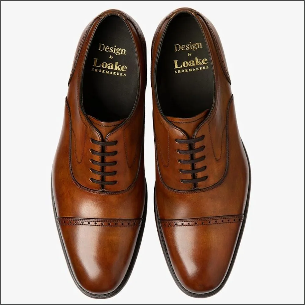 Loake Hughes Chestnut Brown Semi-brouge--