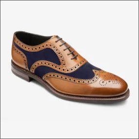 Loake Kerridge Tan / Navy Brogue Shoe--