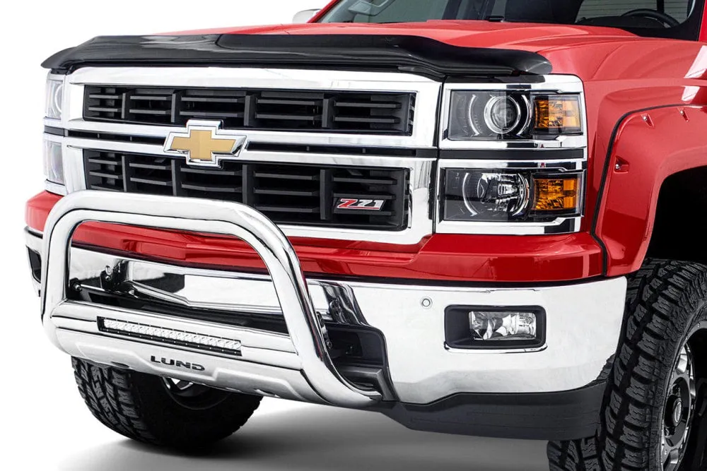 Lund Nudge Bull Bar with 20" LED Light for Silverado 1500 ZR1 (2019 - 2022) | Stainless Steel