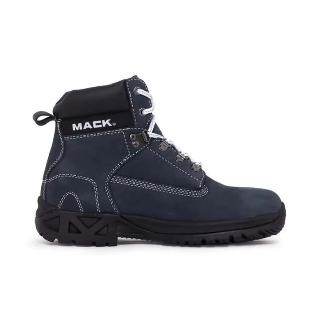 Mack Women's Brooklyn Lace-Up Safety Work Boots-Navy/White-AU/UK 10