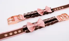 Mauve and Chocolate Brown Luxury BDSM Cuffs