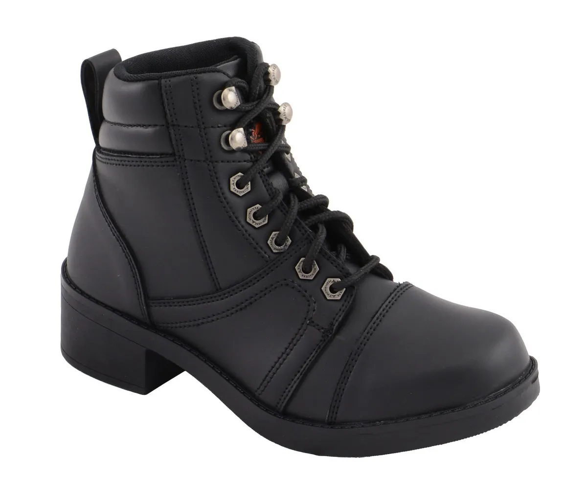 Milwaukee Leather MBK9285 Boys Black Lace-Up Biker Style Boots