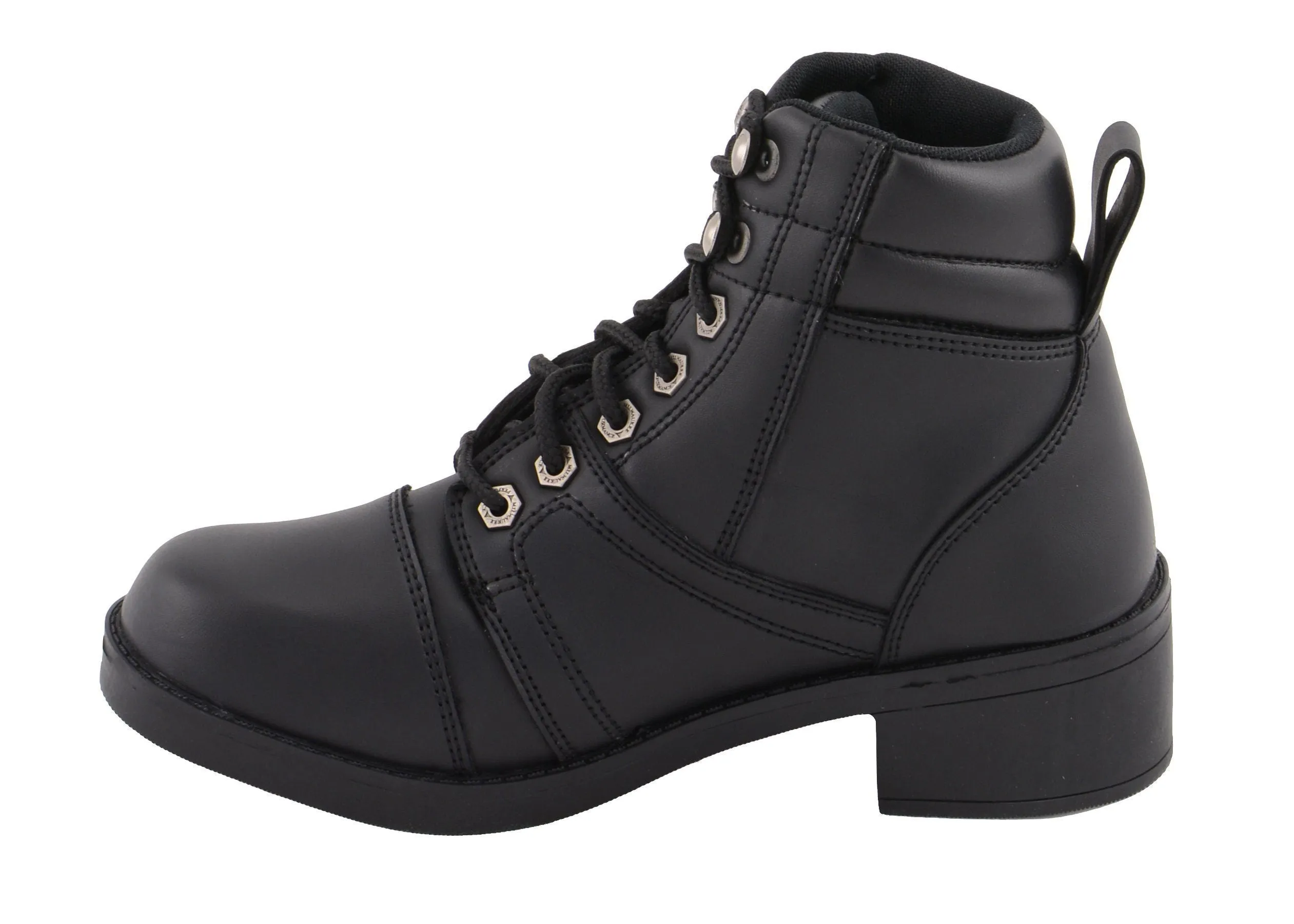 Milwaukee Leather MBK9285 Boys Black Lace-Up Biker Style Boots