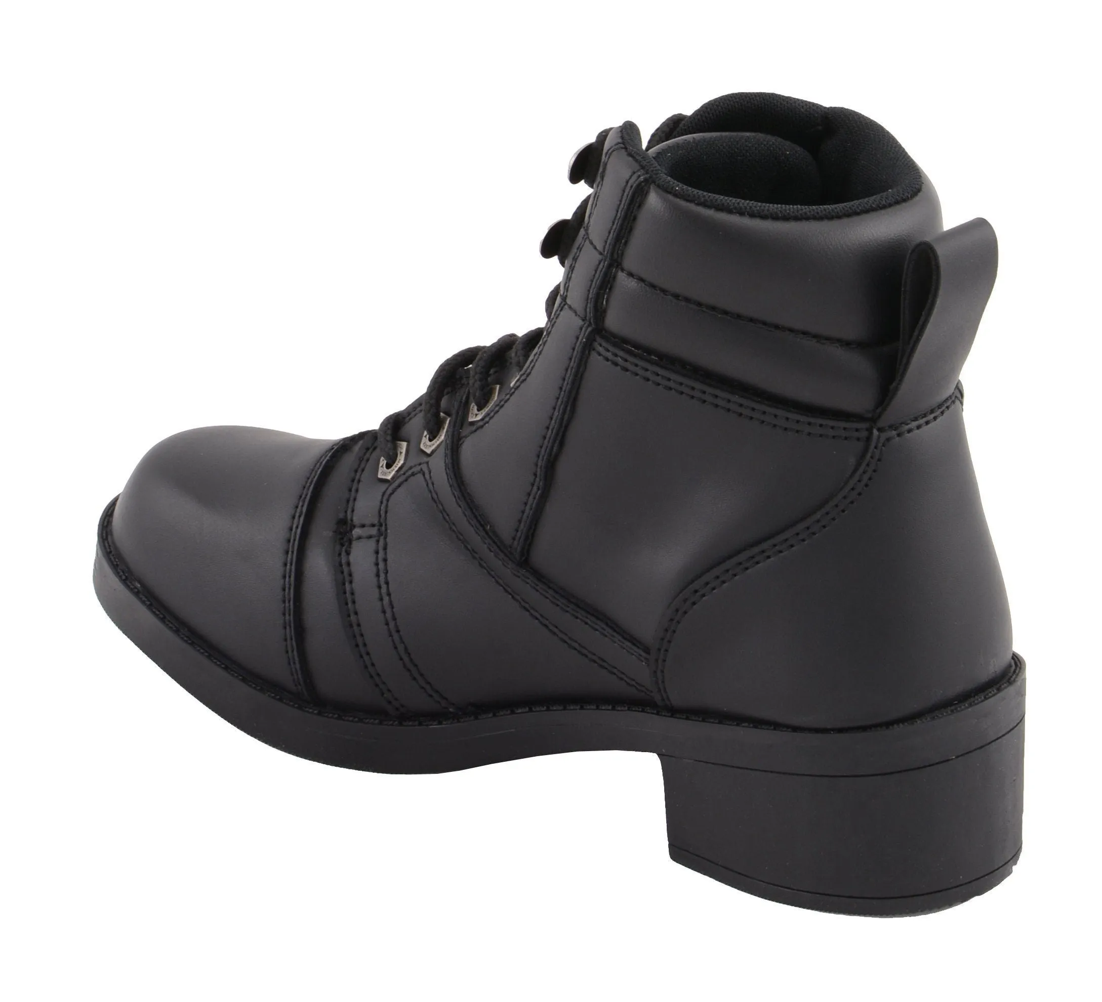 Milwaukee Leather MBK9285 Boys Black Lace-Up Biker Style Boots