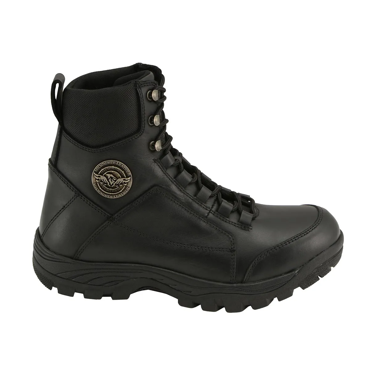 Milwaukee Leather MBM9081 Men’s Black 'Tactical' Lace-Up Leather Boots