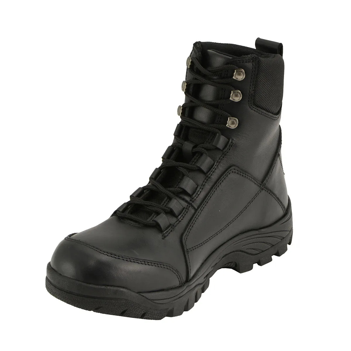 Milwaukee Leather MBM9081 Men’s Black 'Tactical' Lace-Up Leather Boots