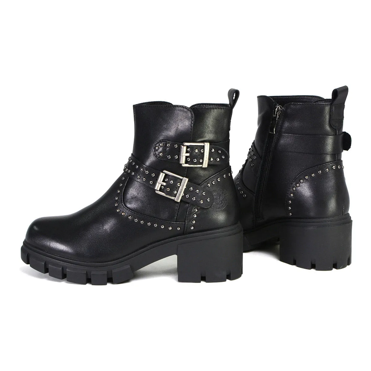 Milwaukee Leather Women's Siren Premium Black Leather Studded Fashion