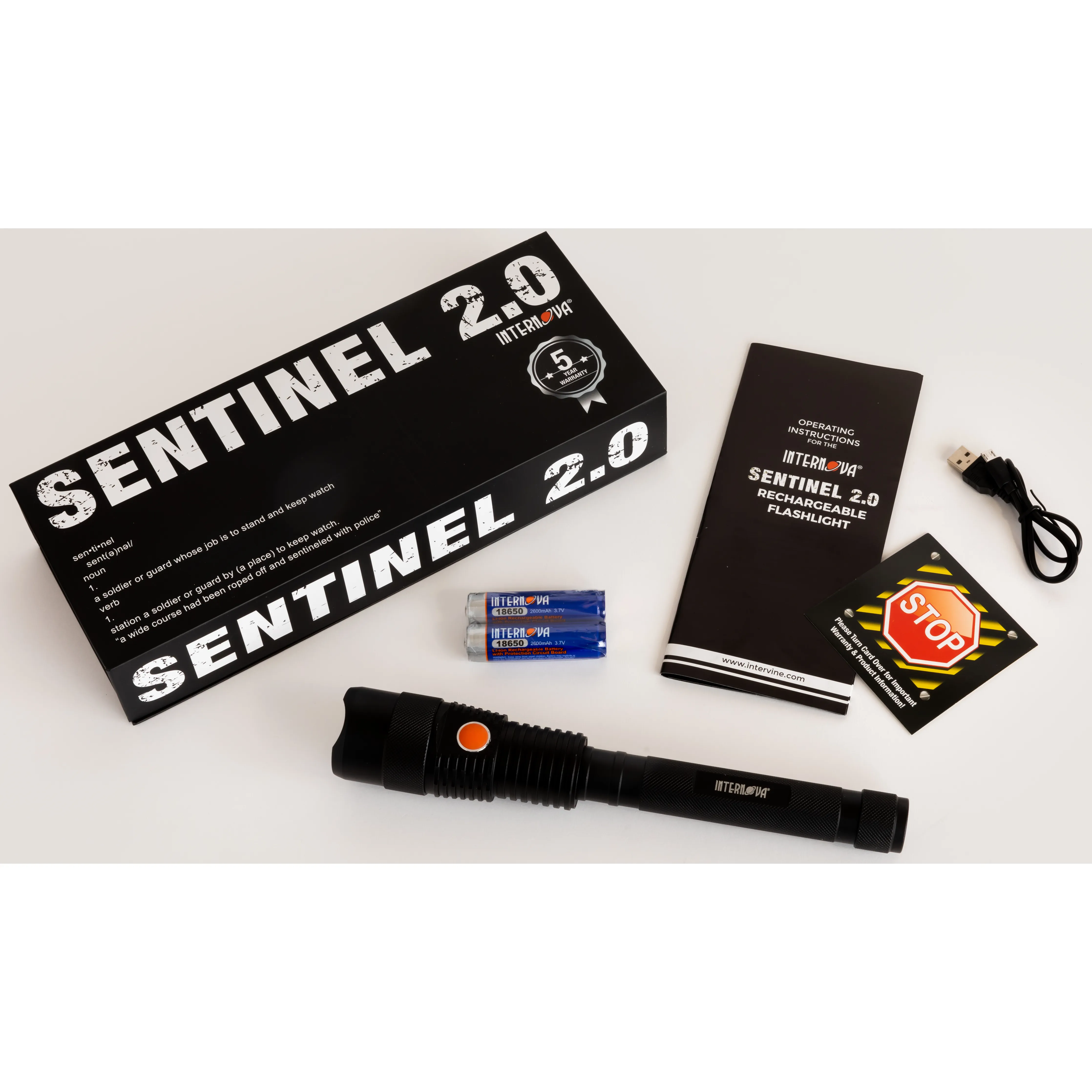 Monster Hunter Limited Edition Sentinel 2000 Lumen Tactical Flashlight with Unisex LED Beanie