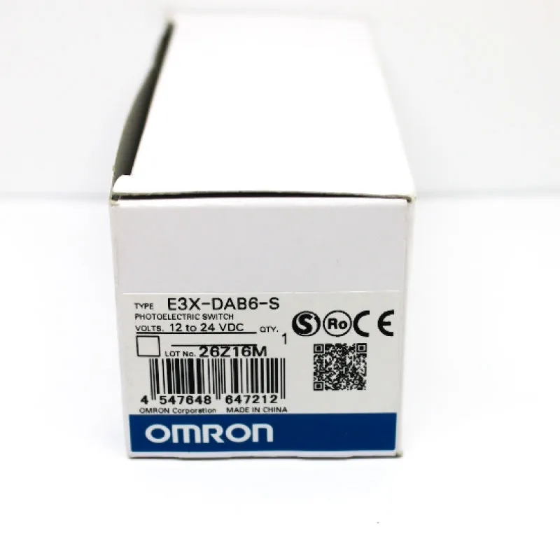 Omron 12-24VDC Blue NPN Power Tuning Photoelectric Sensor E3X-DAB6-S