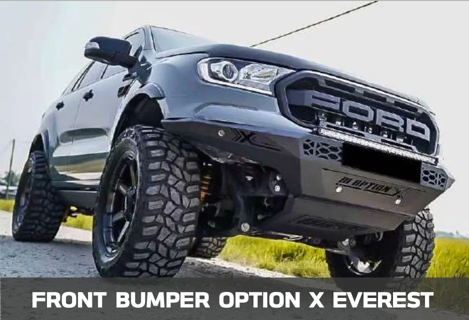 OPTION4WD - OPTION-X FRONT BULL BAR, FORD RANGER & EVEREST ( 2012-2022 ) FREE WORLDWIDE SHIPPING