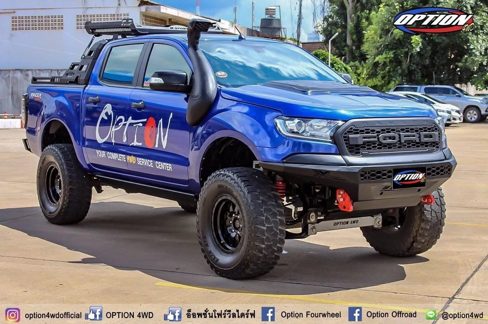 OPTION4WD - OPTION-X FRONT BULL BAR, FORD RANGER & EVEREST ( 2012-2022 ) FREE WORLDWIDE SHIPPING