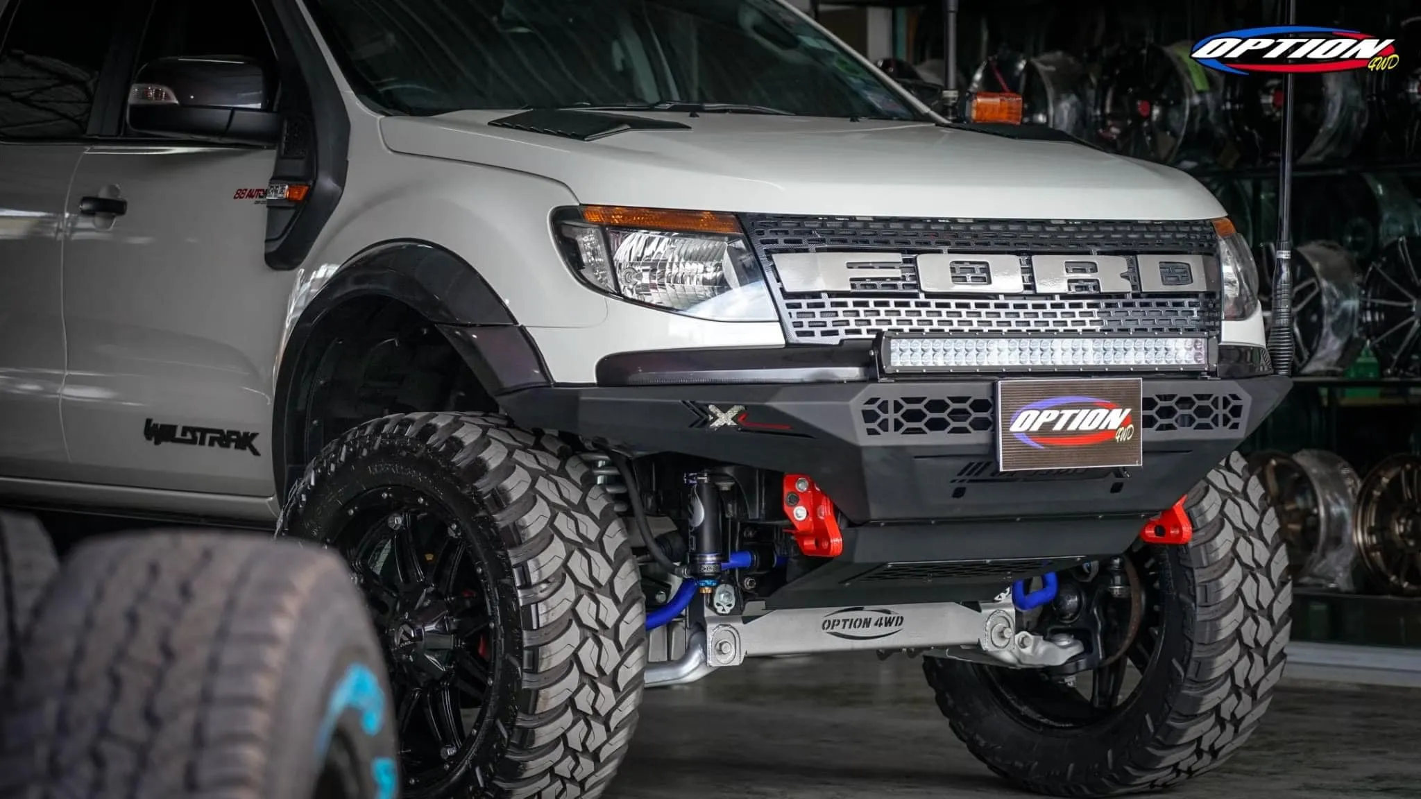 OPTION4WD - OPTION-X FRONT BULL BAR, FORD RANGER & EVEREST ( 2012-2022 ) FREE WORLDWIDE SHIPPING