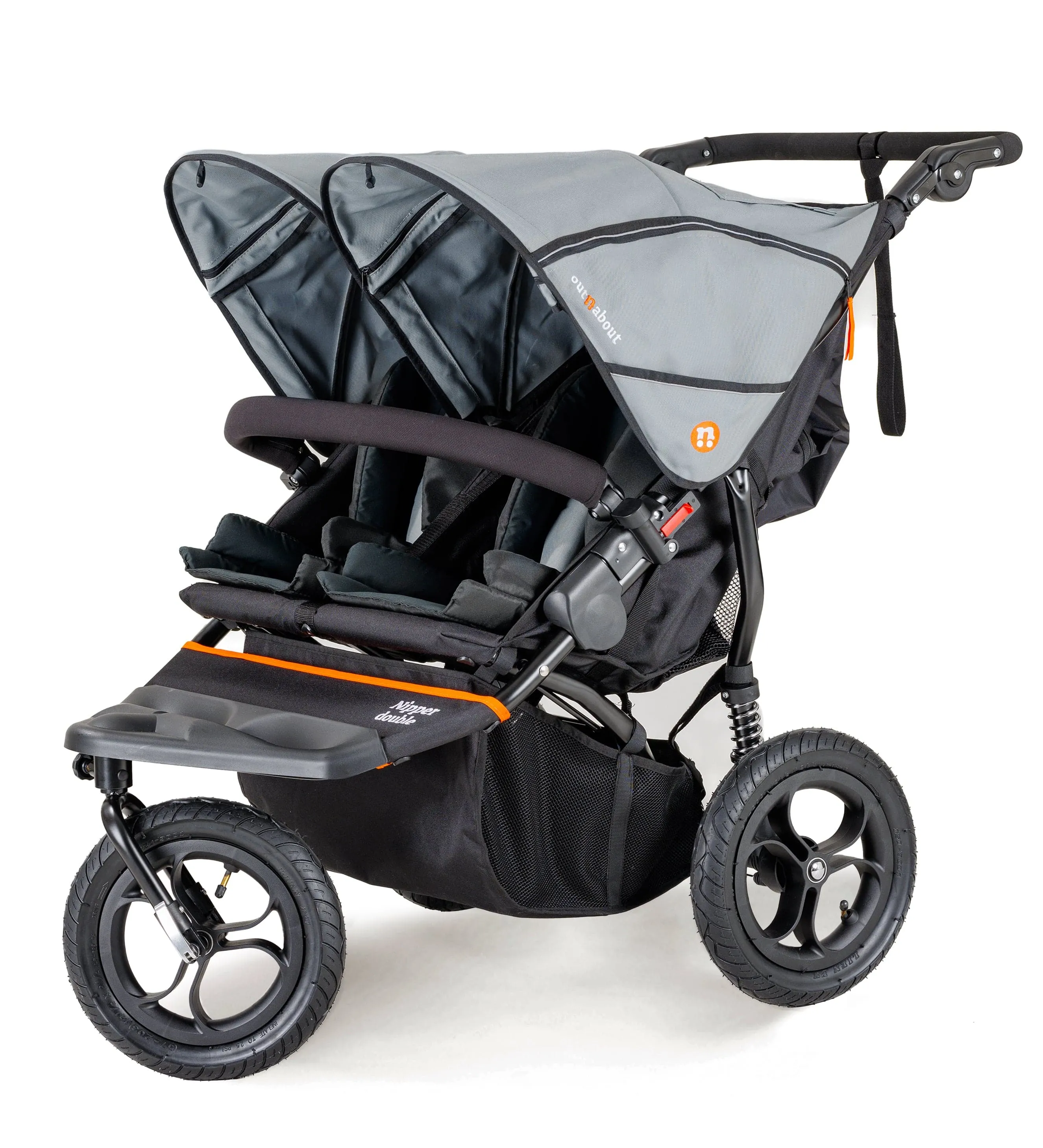 Out n About Nipper Double Duo Comfort Bundle in Rock Salt Grey