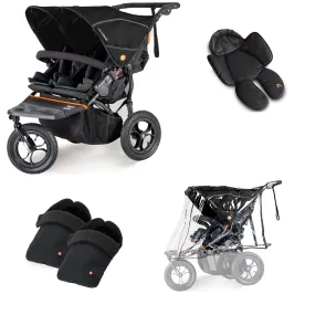 Out n About Nipper Double Duo Comfort Bundle in Summit Black