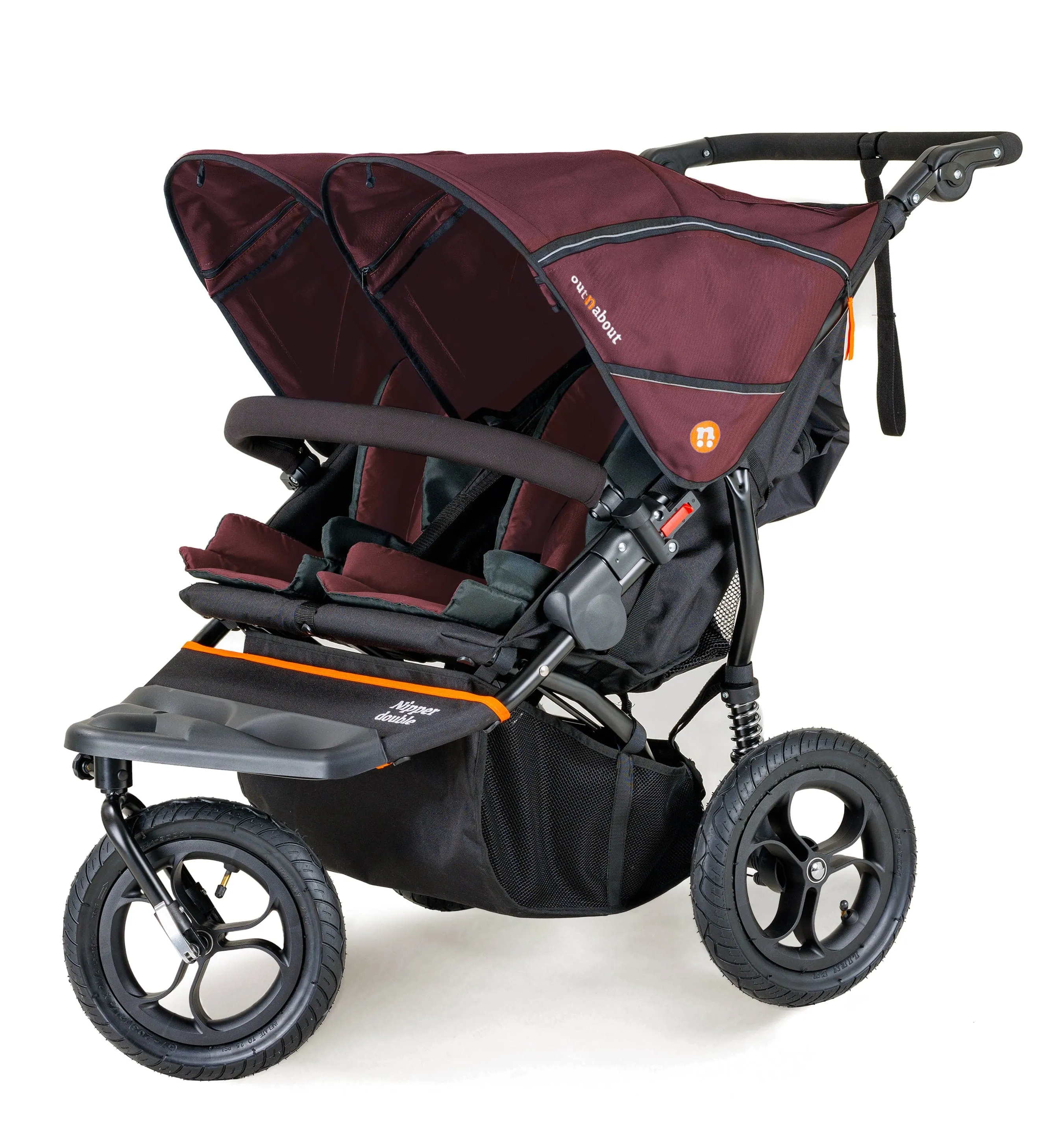 Out n About Nipper Double Twin Comfort Bundle in Brambleberry Red