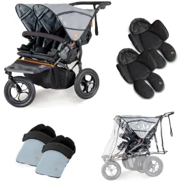 Out n About Nipper Double Twin Comfort Bundle in Rock Salt Grey