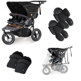 Out n About Nipper Double Twin Comfort Bundle in Summit Black