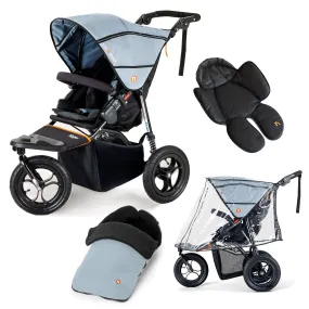 Out n About Nipper Single Comfort Bundle in Rock Salt Grey