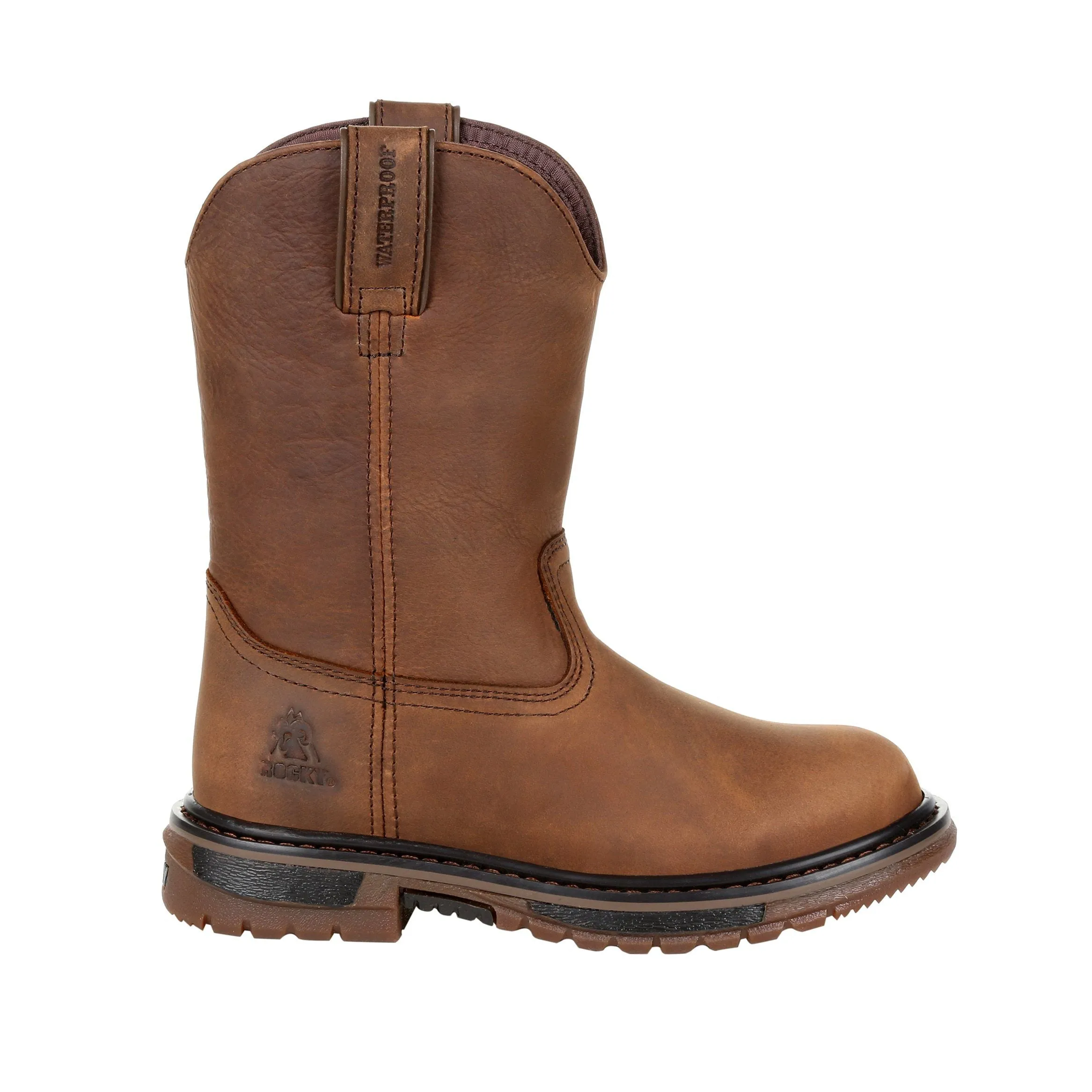 Rocky Big Kid's - 8" Original Ride FLX Waterproof Western Boot - Soft Round Toe