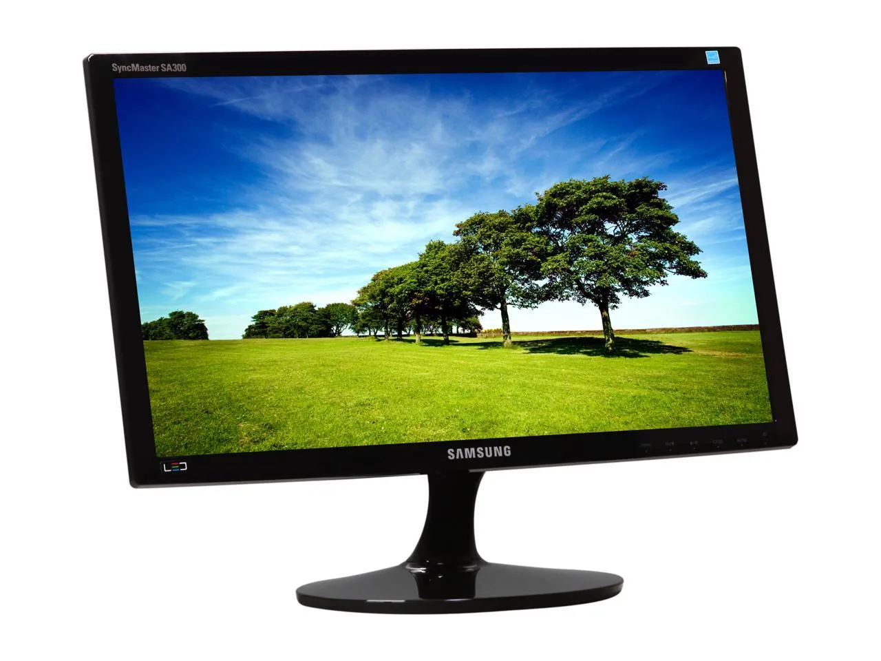 SAMSUNG High Glossy Black 20" 5ms LED BackLight LCD Monitor 1600 x 900 , 250 cd/m2 DCR 1,000,000:1 ( S20A300B )