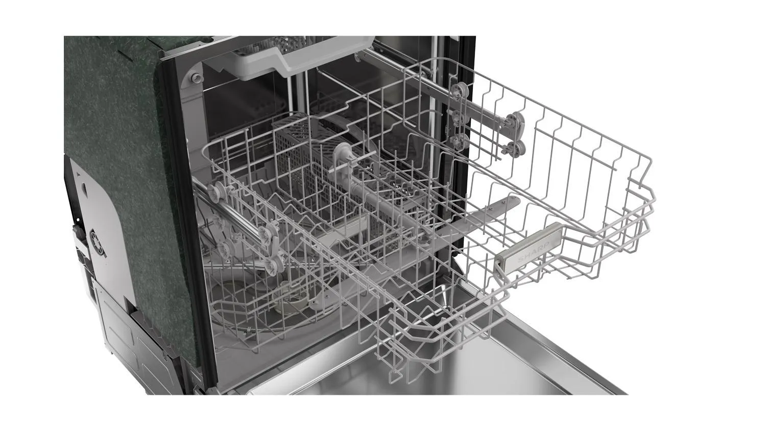 Sharp SDW6506JS 24 in. Slide-In Stainless Steel Hybrid 49 dB Dishwasher