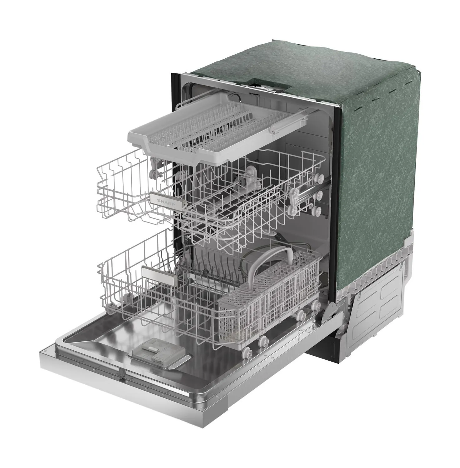 Sharp SDW6506JS 24 in. Slide-In Stainless Steel Hybrid 49 dB Dishwasher