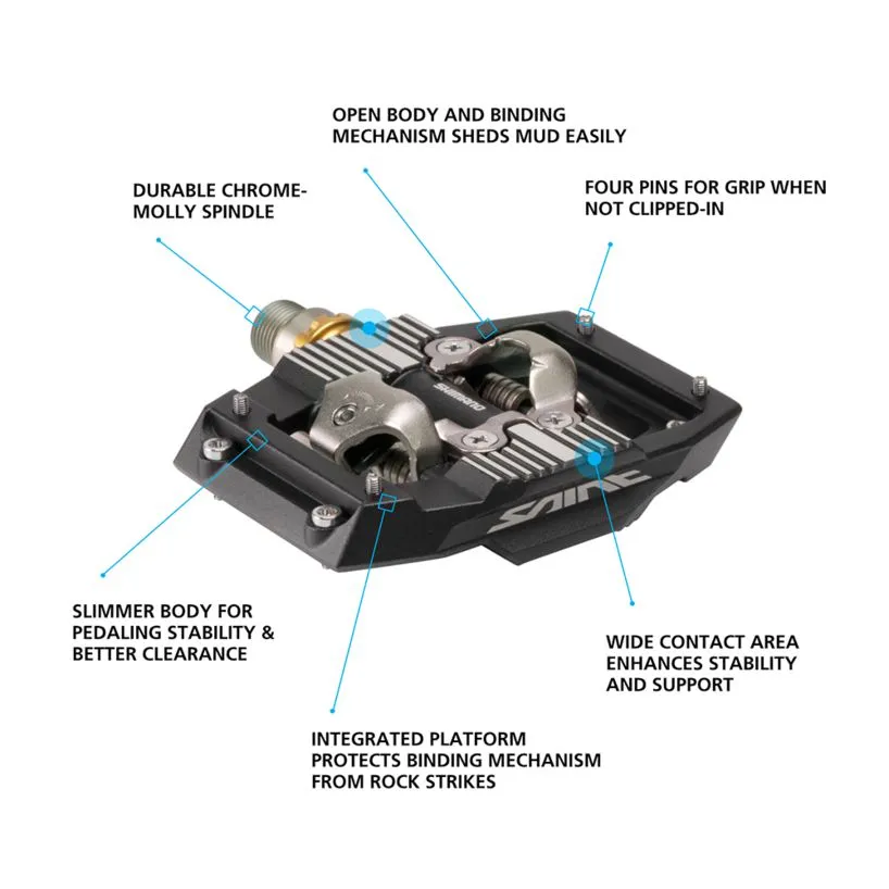 SHIMANO Saint PD-M821 SPD Clipless DH Pedals with Cleats