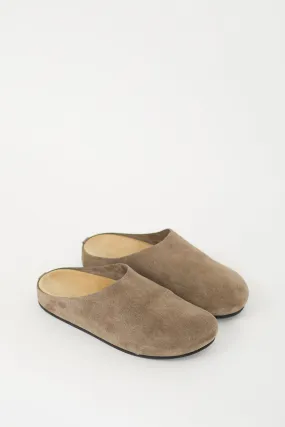 Taupe Suede Hugo Mule