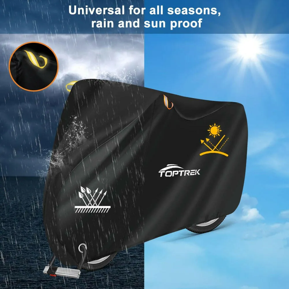 Toptrek Motorcycle Rain Cover Waterproof Dustproof UV-Resistant Snowproof All Season Wings Protective Cover For Motorcycle