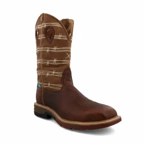 Twisted X Men's Rustic Brown & Lion Tan Western Work Boot MXBAW05