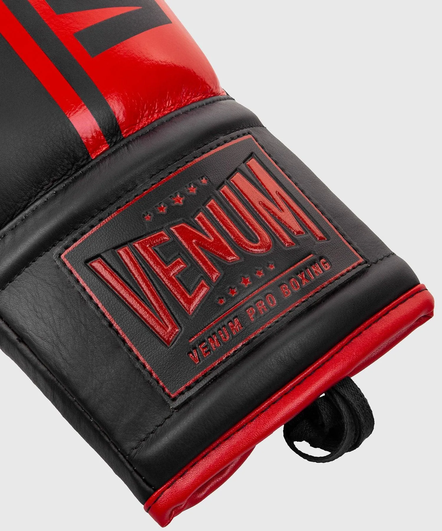 Venum Shield Pro Boxing Gloves - With Laces - Black/Red