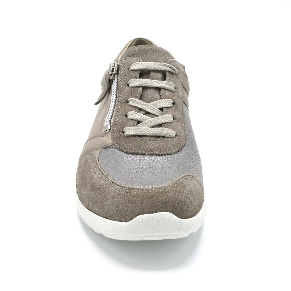 Waldlaufer Ira - Ladies Wide Fit Trainer - 4E Fitting - Grey