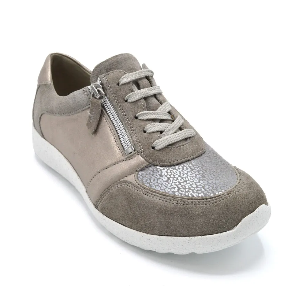 Waldlaufer Ira - Ladies Wide Fit Trainer - 4E Fitting - Grey