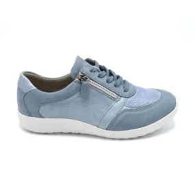 Waldlaufer Ira - Ladies Wide Fit Trainer - 4E Fitting - Sky Blue