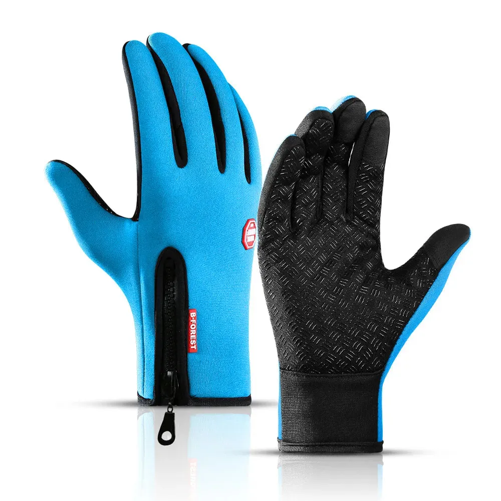 WorthWhile Winter Cycling Gloves Bicycle Warm Touchscreen Full Finger Glove Waterproof Outdoor Bike Skiing Motorcycle Riding