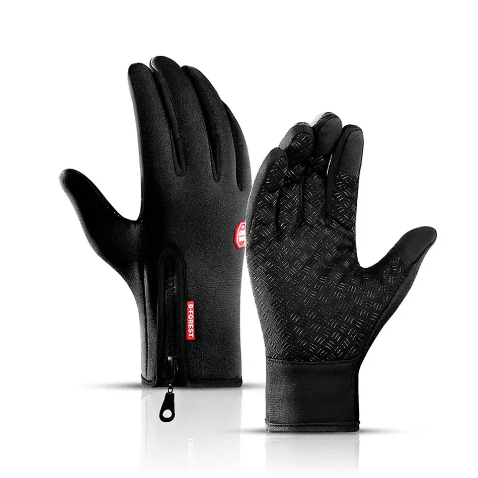 WorthWhile Winter Cycling Gloves Bicycle Warm Touchscreen Full Finger Glove Waterproof Outdoor Bike Skiing Motorcycle Riding