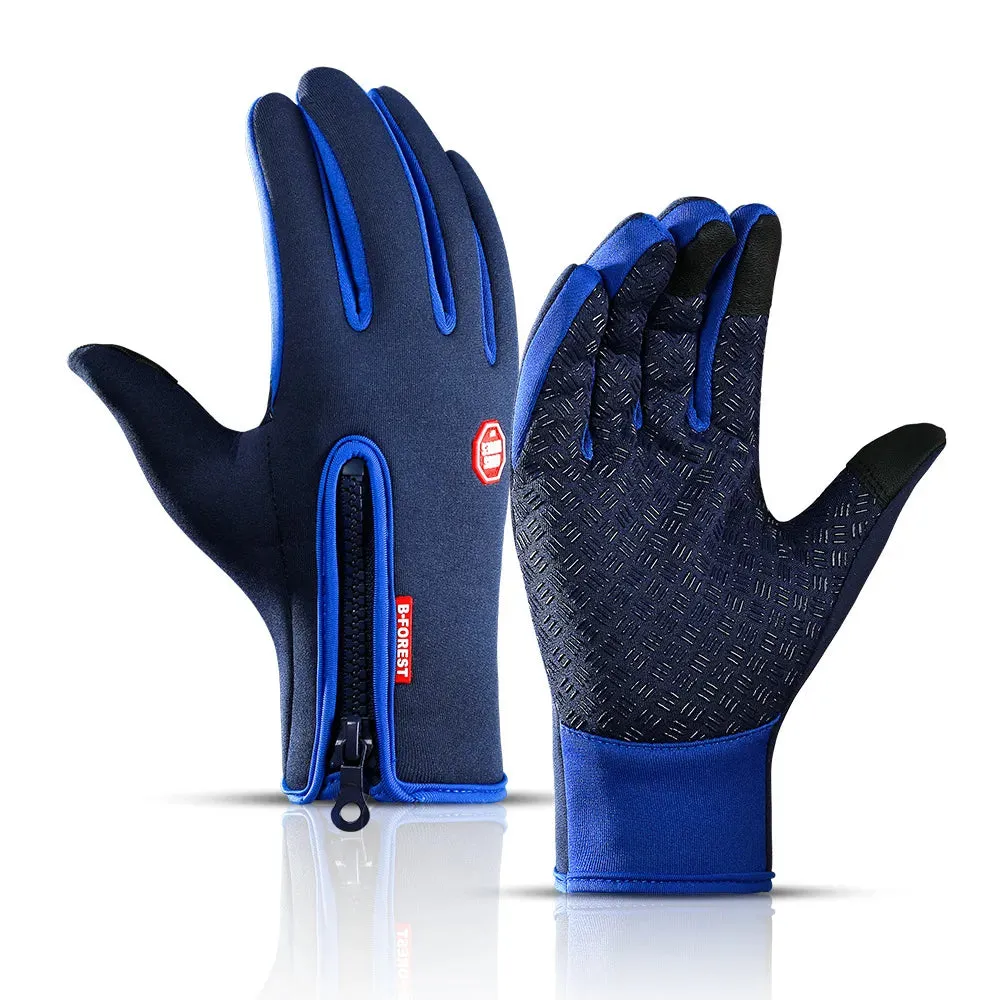 WorthWhile Winter Cycling Gloves Bicycle Warm Touchscreen Full Finger Glove Waterproof Outdoor Bike Skiing Motorcycle Riding